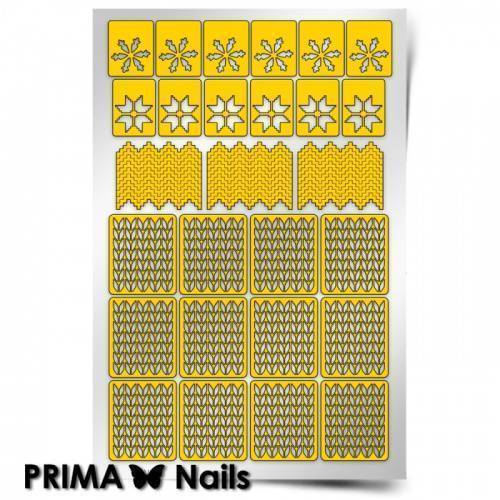 Трафарет для дизайна ногтей PrimaNails. Зима Трафарет для дизайна ногтей PrimaNails. Зима