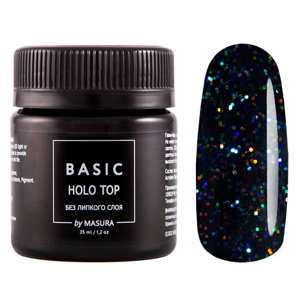 Голографический Топ без липкого слоя BASIC Holo Top, 35 мл Голографический Топ без липкого слоя BASIC Holo Top, 35 мл