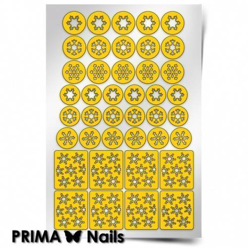 Трафарет для дизайна ногтей PrimaNails. Снежинки Трафарет для дизайна ногтей PrimaNails. Снежинки
